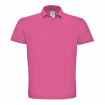 Polo de algodão piqué para homem com 2 botões 180 g/m2 B&C cor cor-de-rosa