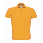 Polo de algodão piqué para homem com 2 botões 180 g/m2 B&C cor amarelo-escuro
