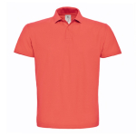 Polo de algodão piqué para homem com 2 botões 180 g/m2 B&C cor coral