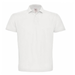 Polo básico de algodão de manga curta para homem 180 g/m2 B&C cor branco