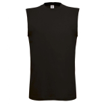 Manga cava 100% de algodão para homem 145 g/m2 B&C cor preto
