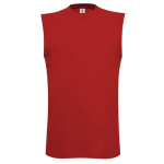 Manga cava 100% de algodão para homem 145 g/m2 B&C cor vermelho