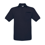 Polo 100% de algodão de manga curta para homem 180 g/m2 B&C cor azul-marinho