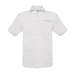 Polo 100% de algodão de manga curta para homem 180 g/m2 B&C cor cinzento-claro mesclado