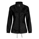 Corta-vento de nylon ajustável, hidrorrepelente, para mulher B&C cor preto