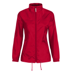 Corta-vento de nylon ajustável, hidrorrepelente, para mulher B&C cor vermelho