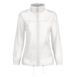 Corta-vento de nylon ajustável, hidrorrepelente, para mulher B&C cor branco
