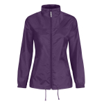 Corta-vento de nylon ajustável, hidrorrepelente, para mulher B&C cor violeta