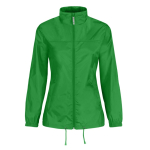 Corta-vento de nylon ajustável, hidrorrepelente, para mulher B&C cor verde-claro