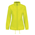 Corta-vento de nylon ajustável, hidrorrepelente, para mulher B&C cor amarelo fluorescente