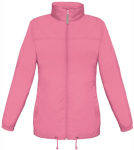 Corta-vento de nylon ajustável, hidrorrepelente, para mulher B&C cor cor-de-rosa claro