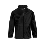 Corta-vento de nylon ajustável, hidrorrepelente, para crianças B&C cor preto