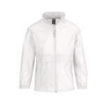Corta-vento de nylon ajustável, hidrorrepelente, para crianças B&C cor branco