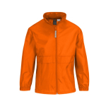 Corta-vento de nylon ajustável, hidrorrepelente, para crianças B&C cor cor-de-laranja