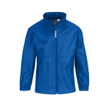 Corta-vento de nylon ajustável, hidrorrepelente, para crianças B&C cor azul real