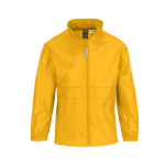 Corta-vento de nylon ajustável, hidrorrepelente, para crianças B&C cor amarelo-escuro