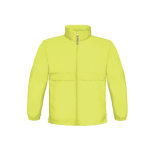 Corta-vento de nylon ajustável, hidrorrepelente, para crianças B&C cor amarelo fluorescente