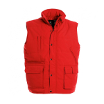 Colete à explorador de poliéster térmico e impermeável 285 g/m2 B&C cor vermelho
