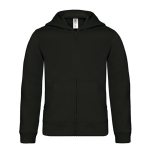 Camisola de algodão e poliéster com capuz para crianças 280 g/m2 B&C cor preto
