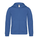Camisola de algodão e poliéster com capuz para crianças 280 g/m2 B&C cor azul real