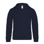 Camisola de algodão e poliéster com capuz para crianças 280 g/m2 B&C cor azul-marinho