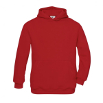 Camisola, algodão/poliéster, bolso canguru para crianças 280 g/m2 B&C cor vermelho