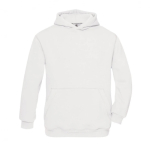 Camisola, algodão/poliéster, bolso canguru para crianças 280 g/m2 B&C cor branco