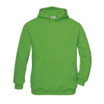 Camisola, algodão/poliéster, bolso canguru para crianças 280 g/m2 B&C cor verde-claro