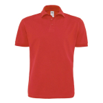Polo de algodão de manga curta para homem 230 g/m2 B&C cor vermelho