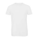 T-shirt de algodão e poliéster para homem 130 g/m2 B&C cor branco