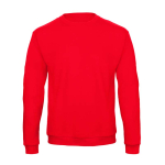 Sweatshirt de algodão e poliéster com gola redonda, 270 g/m² B&C cor vermelho