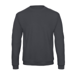 Sweatshirt de algodão e poliéster com gola redonda, 270 g/m² B&C cor antracite