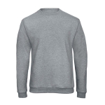 Sweatshirt de algodão e poliéster com gola redonda, 270 g/m² B&C cor cinzento-claro