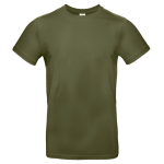 T-shirt de algodão para homem de manga curta 185 g/m2 B&C cor verde oliva
