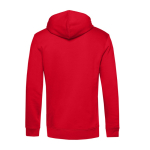 Sweatshirt moderna de algodão orgânico com capuz 280 g/m2 B&C cor vermelho