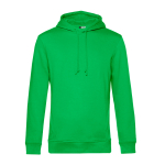 Sweatshirt moderna de algodão orgânico com capuz 280 g/m2 B&C cor verde maçã