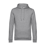 Sweatshirt moderna de algodão orgânico com capuz 280 g/m2 B&C cor cinzento-claro