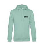 Sweatshirt moderna de algodão orgânico com capuz 280 g/m2 B&C cor verde menta