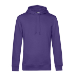 Sweatshirt moderna de algodão orgânico com capuz 280 g/m2 B&C cor roxo