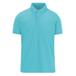 Polo clássico unissexo de algodão em manga curta 180 g/m2 B&C cor turquesa