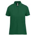 Polo clássico de algodão para mulher de manga curta 180 g/m2 B&C cor verde garrafa