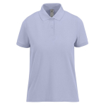 Polo clássico de algodão para mulher de manga curta 180 g/m2 B&C cor lavanda