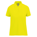 Polo clássico de algodão para mulher de manga curta 180 g/m2 B&C cor verde-lima