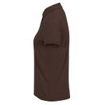Polo clássico de algodão para mulher de manga curta 180 g/m2 B&C cor castanho escuro