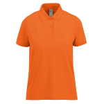 Polo clássico de algodão para mulher de manga curta 180 g/m2 B&C cor cor-de-laranja escuro