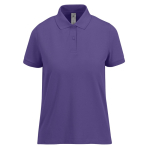 Polo clássico de algodão para mulher de manga curta 180 g/m2 B&C cor roxo