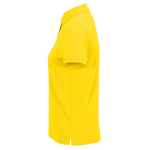 Polo básico de algodão para mulher de manga curta 210 g/m2 B&C cor amarelo