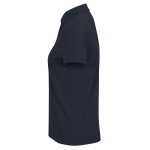 Polo básico de algodão para mulher de manga curta 210 g/m2 B&C cor azul-escuro