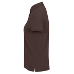 Polo básico de algodão para mulher de manga curta 210 g/m2 B&C cor castanho escuro