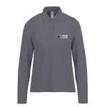 Polo clássico de algodão piqué para mulher manga comprida 180 g/m2 B&C cor cinzento-escuro